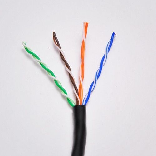 Cat5e Cable 1000 Ft Pull Box Spool UTP LAN Internet Ethernet Network Wire- Black