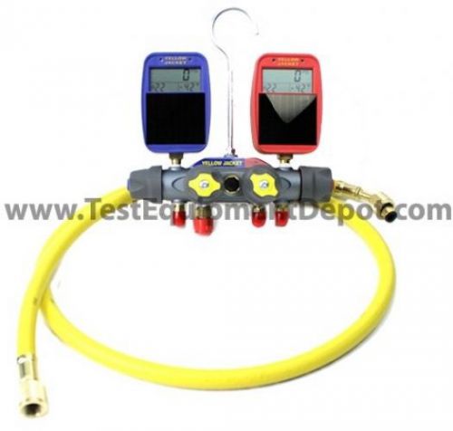 Yellow jacket 49895 titan 4-valve test and charging manifold degrees f and c, for sale