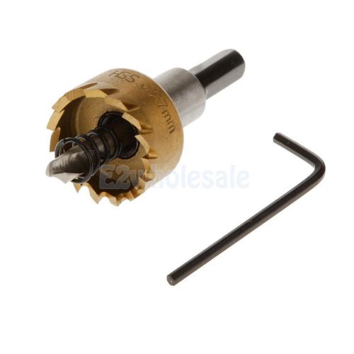 27mm hss high speed steel hole bit saw cutter drill tool f/ alloy metal wood for sale