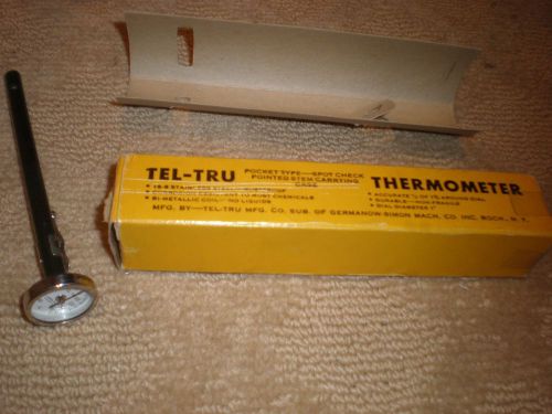 Pt-50 tel-tru 5&#034; pocket thermometer - test -40 to +160 degrees fahrenheit - usa for sale