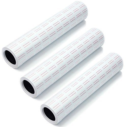 Wall2Wall 10 Rolls 6000 Pieces of Label Paper for Mx-5500 Price Gun Labeller