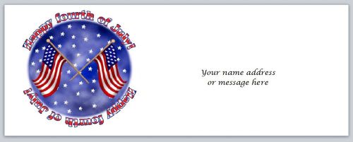 30 Personalized Return Address Labels US Flag Buy 3 get 1 free (bo708)