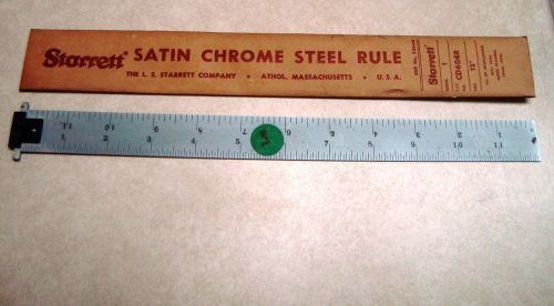 Starrett CD604R-12 Spring-Tempered Steel Rule With Inch Graduations