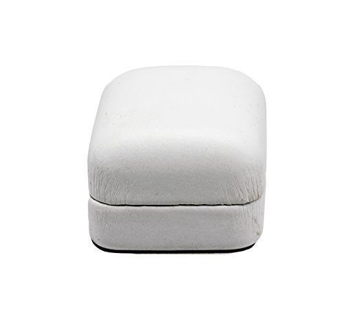 Novel Box® Jewelry Ring Box in White Leather Coolidge Collection + Custom NB