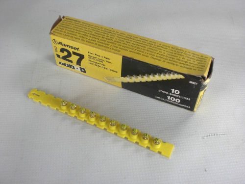 Ramset 4rs27 .27 cal yellow strip fastener load power level 4 (box of 9 strips) for sale