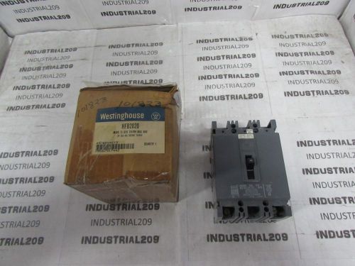 WESTINGHOUSE CIRCUIT BREAKER HFB2020  2 POLE 20A 600V NEW IN BOX