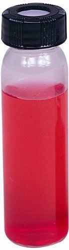 Thomas V2795COTNS Borosilicate Glass 40mL Septum Vial, with Open Top Screw Cap (