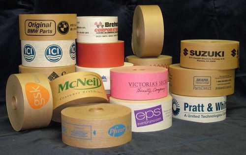 Gummed tape*reinforced*8 rolls*375 ft 66.00 a case custom printed 1 color  patco for sale