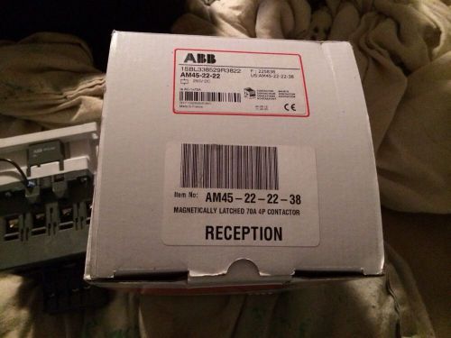 New ABB Contactor AM45-22-22-38 1SBL338529R3822 Latched 70A 4P Reception