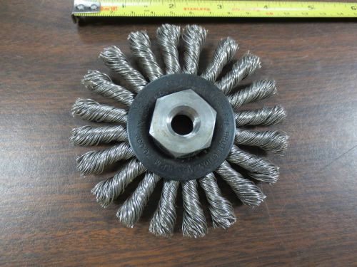 Anderson 12120 4&#034; cable twist knot wheel, .020/ss, 1/2&#034;-13 ah for sale
