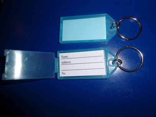 12  &#034;CLIK-IT&#034;  KEY LABEL  TAGS  with RING   (ALL BLUE)