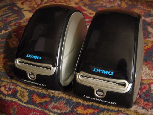2 TWO DYMO LabelWriter 450 Thermal Label Printer USB and 6 ROLLS OF LABELS 30256