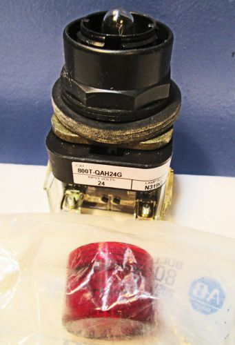Used allen bradley illuminated pushbutton switch 800t-qah24g red plc input 1ncno for sale