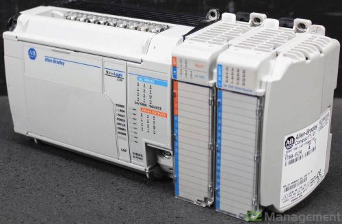 Allen bradley micrologix 1500 base module w/ relay and 24 vdc sink/source modul for sale