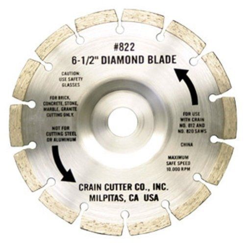 Crain cutter crain 822 6-1/2-inch segmented diamond saw blade for 812h super saw for sale
