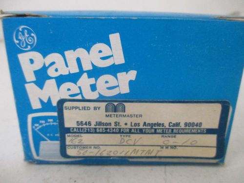 GENERAL ELECTRIC 50-162011MTMT PANEL METER 0-10 D-C VOLTS *NEW IN BOX*