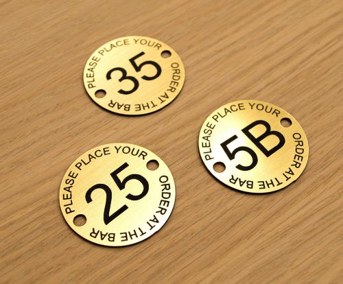 Set of 10 Place Your Order at the Bar numbered discs pub bar restaurant club bar