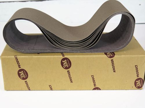 Lot of 8 Three-M-Ite 220X 3 x 24 Cloth Sanding Belts Aluminum Oxide Unused