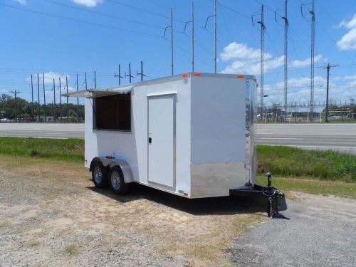7x14 2ft v 16ft inside enclosed cargo motorcycle concession trailer 3 x 6 window for sale