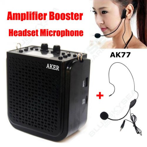 25W Voice Amplifier Booster Speaker FM Radio Headset Mic For Teaching Tour Guide