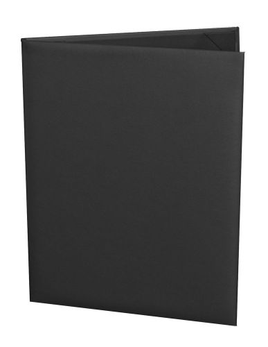 10 pc lot - Premium Faux Leather Menu Covers (8.5&#034; x 11&#034;, 2-panel, Black)
