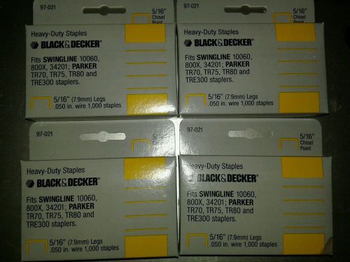 Black and Decker Heavy Duty Staples 5/16&#034; - 7.9mm legs - 4000 Staples