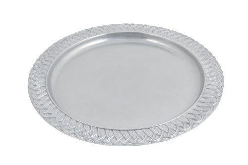 Bon Chef 2300PG Aluminum/Pewter Glo Trellis Round Platter, 16&#034; Diameter