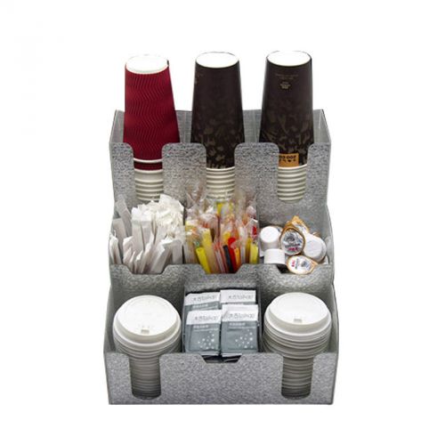 Coffee Condiment Cup Lid Dispenser Organizer Holder Caddy Beverage Sub-cup Rack