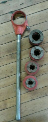 Ridgid pipe threader, with 4 dies for sale