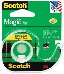 Scotch 3M 104 Magic Tape, 1/2 X 450 Inches (Pack Of 12)