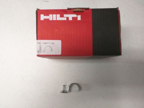 New hilti x-emtc 1&#034; u22 conduit clip w/pre-mounted nail 100pc #226907 for sale