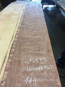 Wood Veneer Waterfall Bubinga 15x84 2Pcs Total Raw Veneer &#034;EXOTIC&#034; 48A MEX