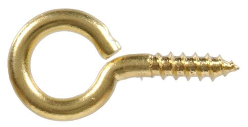 The Hillman Group 9463 Brass Small Screw Eye 0.063 x 1/2-Inch 6-Pack