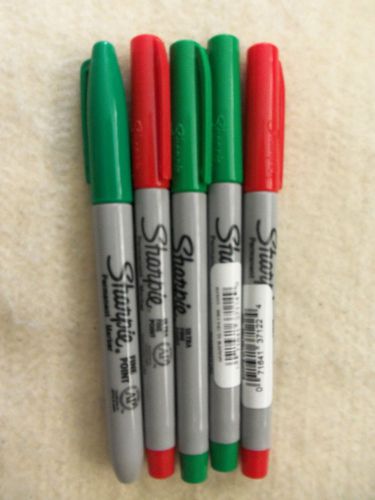 Lot of Green and Red Sharpie Markers Office School Supplies