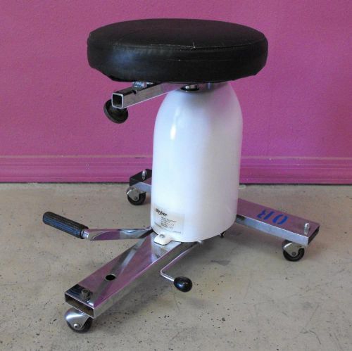 Stryker surgistool 763-101 hydraulic surgeon dental stool chair 21&#034;-31&#034; height for sale