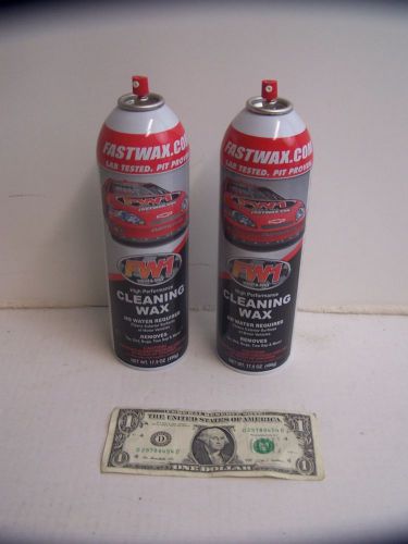 Lot of 2 FW1 Cans FASTWAX Waterless Wash Car Wax With Caranuba - Each 3/4+ Full