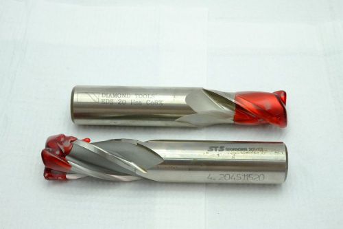 2 pieces of professionally reground HSS endmill 20 mm sealed