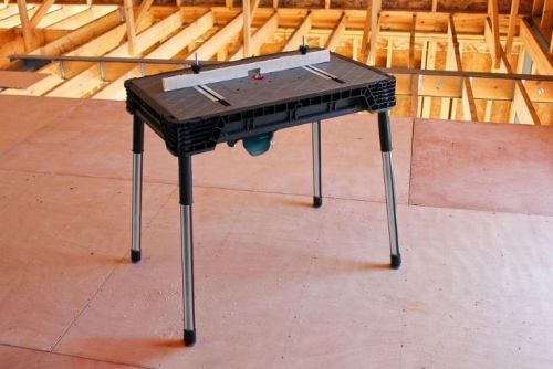 Heavy duty portable jobsite workbench lightweight saw router insert plate stand for sale