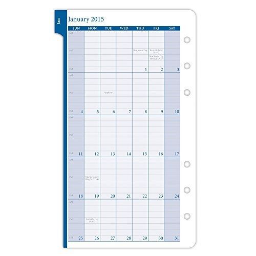 Day-Timer Day Timer Garden Path 2015-2-page-per week Planner Refill Portable