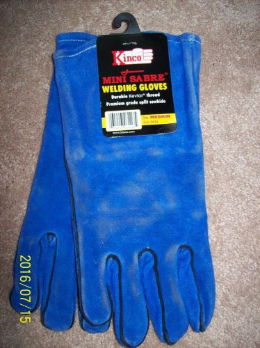 KINCO Medium Mini Sabre Welding Gloves Premium Grade Split Cowhide Kevlar Sewn