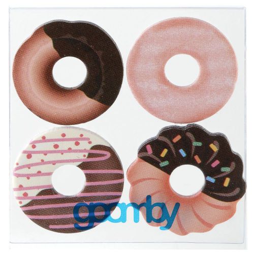 Bookmarkers Self Adhesive Pads 4 x 10 sheets Donuts Funny Bookmarker