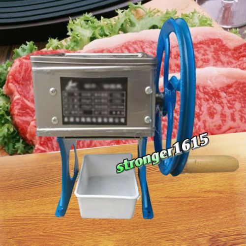 Manual hand-cranked meat slicing cutting shredding machine, meat slicer cutter for sale