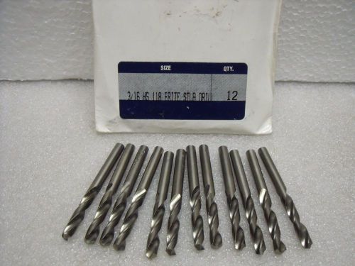 .1875 3/16&#034; hss usa drill stub screw machine length 118 degree point - 12 pc lot for sale