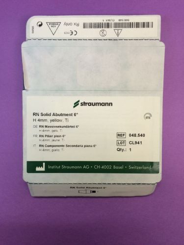 Straumann RN Solid Abutment 6 Degree, H 4mm, Yellow