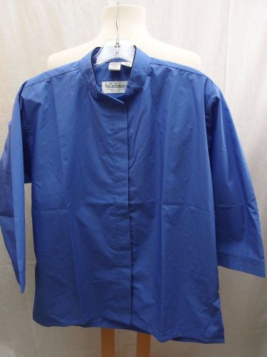 New Chef Fashion Blue 3/4 Sleeve Server Uniform Blouse Women S