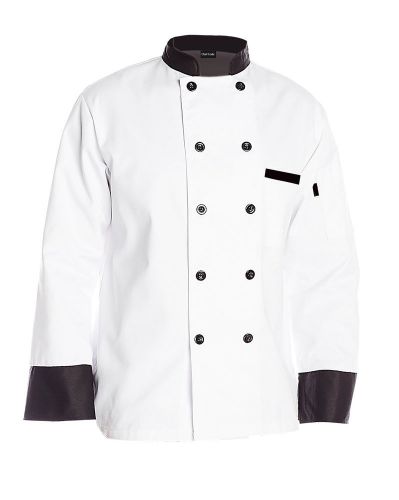 Chef Code Executive Chef Coat with Black Trim  Men and Women Chef Jacket CC120