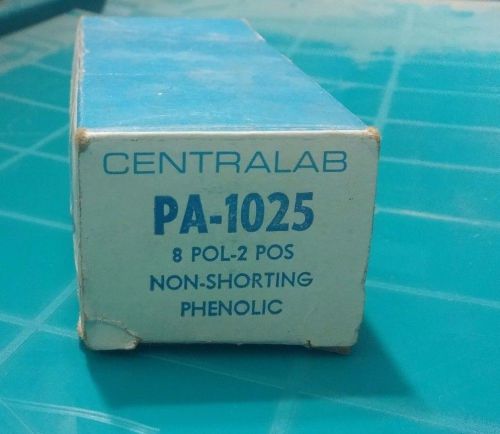 CENTRALAB PA-1025 SWITCH ROTARY 8 pol-2pos non-shorting phenolic