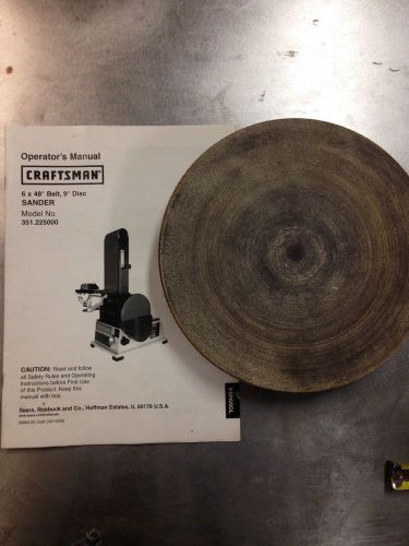 Craftsman Belt Disk Sander 351.225000 Aluminum Disk 21446.00