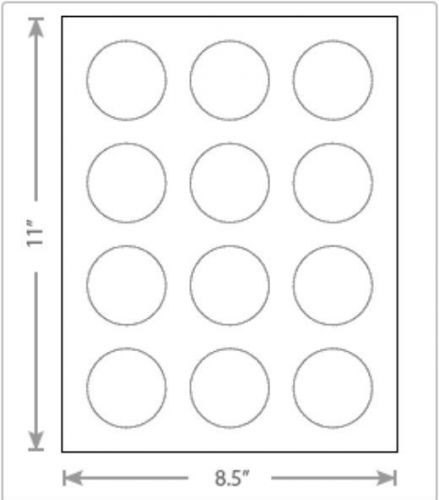 2&#034; Circle White Matte Label Sheets (6 Sheets)