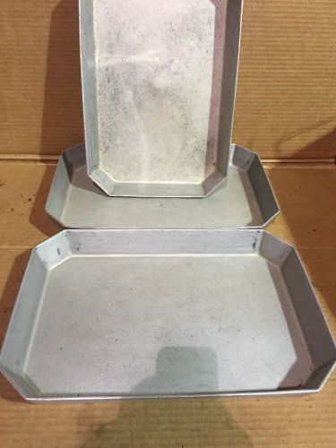 3 Bon Chef Augusta NJ Aluminum Baking Pan Tray Dish 18x12x2 Deep Platter Serving